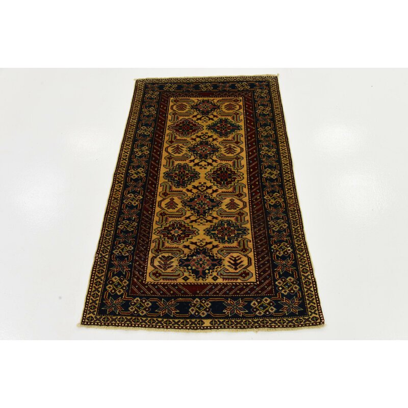 Isabelline OneofaKind Alayna HandKnotted New Age 2'8" X 4'4" Wool Area Rug in Brown Wayfair